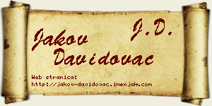 Jakov Davidovac vizit kartica